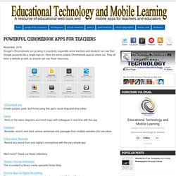 Powerful Chromebook Apps for Teachers