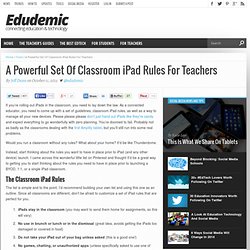 A Powerful Set Of Classroom iPad Rules For Teachers