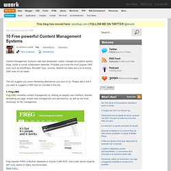 10 Free powerful Content Management Systems