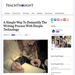 A Powerful Way To Demystify The Writing Process With Technology