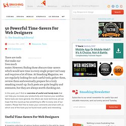 50 Powerful Time-Savers For Web Designers - Smashing Magazine