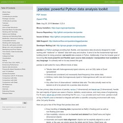 pandas: powerful Python data analysis toolkit — pandas 0.16.1 documentation