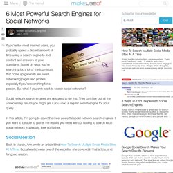 6 Most Powerful Search Engines for Social Networks