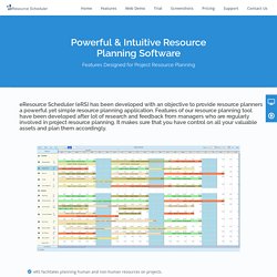 Most Powerful Resource Planning Software Tool - eResource Scheduler