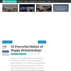 12 Powerful Habits Of Happy Relationships