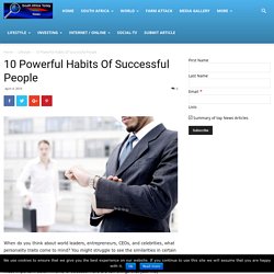 10 Powerful Habits Of Successful People