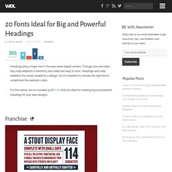 20 Fonts Ideal for Big and Powerful Headings