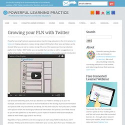 Growing your PLN with Twitter