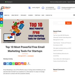Top 10 Most Powerful Free Email Marketing Tools For Startups