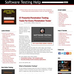 37 Powerful Penetration Testing Tools For Every Penetration Tester
