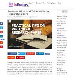 Powerful Hints and Tricks to Write Research Papers