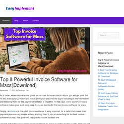 Top 8 Powerful Invoice Software For Macs(Download)