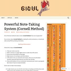 Powerful Note-Taking System (Cornell Method)