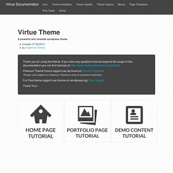 Virtue Theme - A powerful and versatile wordpress theme.