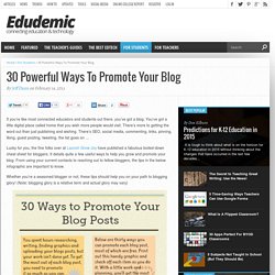 30 Powerful Ways To Promote Your Blog