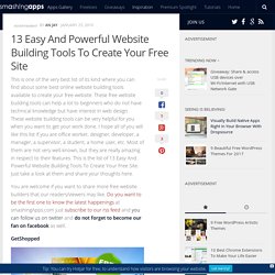 13 Powerful Free Website Builders To Create Your Free Site