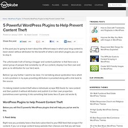5 Powerful WordPress Plugins to Help Prevent Content Theft