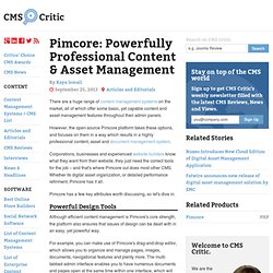 Pimcore: Powerfully Professional Content & Asset Management