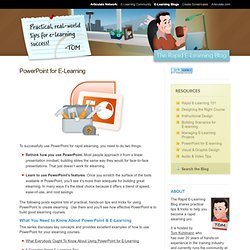 PowerPoint for E-Learning