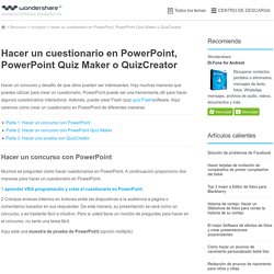 PowerPoint Test Maker - hacer un Quiz en PowerPoint o QuizCreator
