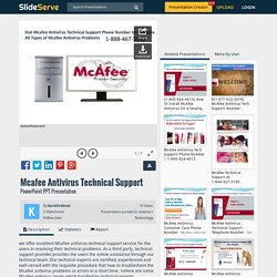 Mcafee Antivirus Technical Support PowerPoint Presentation