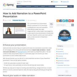 How to Add a Narration to a PowerPoint Presentation