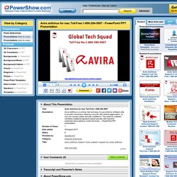 Avira Support contact No:1-800-294-5907