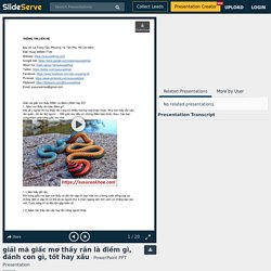 giải mã giấc mơ thấy rắn là điềm gì, đánh con gì, tốt hay xấu PowerPoint Presentation - ID:8481256