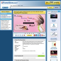 How to get custom printed boxes for your hair extension brand? PowerPoint presentation