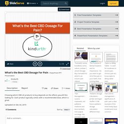 What’s the Best CBD Dosage For Pain