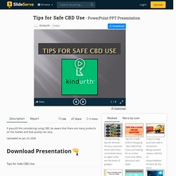 Tips for Safe CBD Use