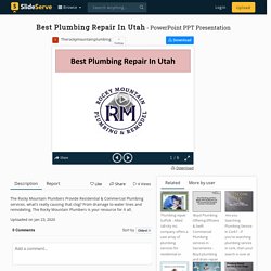 Best Plumbing Repair In Utah