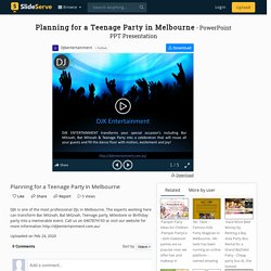 Planning for a Teenage Party in Melbourne
