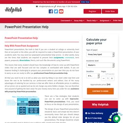 Online Powerpoint Presentation Help
