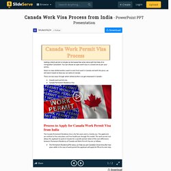 Canada Work Visa Process from India