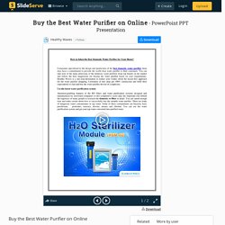 Best Domestic Water Purifier for Your Home