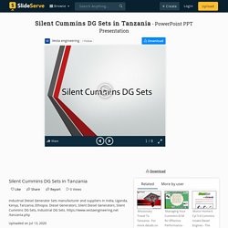 Silent Cummins DG Sets in Tanzania PowerPoint Presentation, free download - ID:10000743
