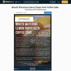 Lemon Glazed Poppy Seed Coffee Cake