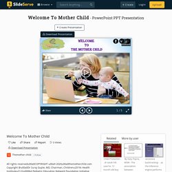 Welcome To Mother Child PowerPoint Presentation, free download - ID:10102625