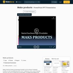 Maks products PowerPoint Presentation, free download - ID:10130124