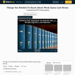 Things You Needed To Know About Work Injury Law Bronx