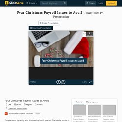 Four Christmas Payroll Issues to Avoid PowerPoint Presentation, free download - ID:10237640
