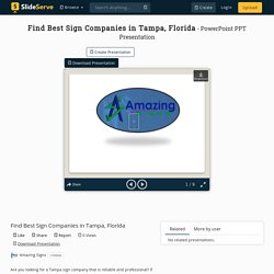 Find Best Sign Companies in Tampa, Florida