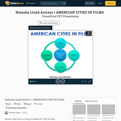 AMERICAN CITIES IN FILMS PowerPoint Presentation - ID:10280796