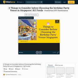 3 Things to Consider before Choosing the birthday Party Venue in Singapore