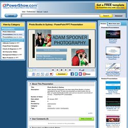 Photo Booths In Sydney PowerPoint presentation