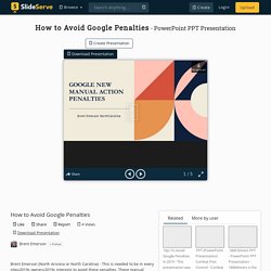 How to Avoid Google Penalties PowerPoint Presentation, free download - ID:10352615