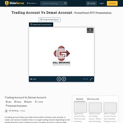 Trading Account Vs Demat Account PowerPoint Presentation, free download - ID:10366498