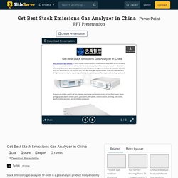 Get Best Stack Emissions Gas Analyzer in China PowerPoint Presentation - ID:10363333