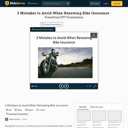 3 Mistakes to Avoid When Renewing Bike Insurance